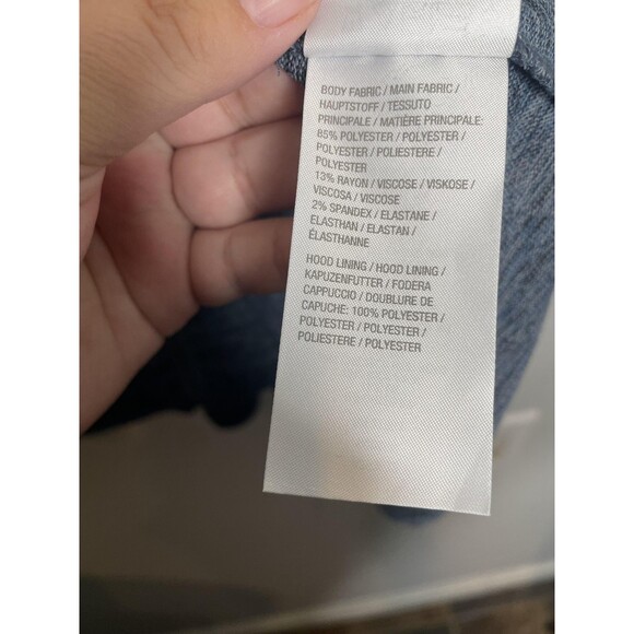 LOGO Lori Goldstein Jacket Womens 3X Blue Heather Sweater Hoodie Tunic Pockets - Picture 6 of 8